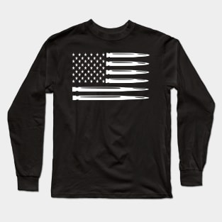 Freedom American Flag Bullets 4th of July Long Sleeve T-Shirt